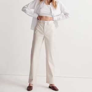 NWT Madewell Perfect Vintage Straight Pant: Faux Leather Edition